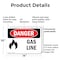 Signmission Gas Line Danger Sign, Plastic, 14in W x 10in L, 2PK OS-2PACK-DS-P-1014-L-1272 - alternate 8